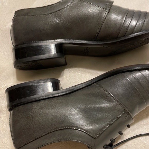 Stacy Adams men’s gray square toed, lace up oxfords (BJB) - Picture 7 of 10